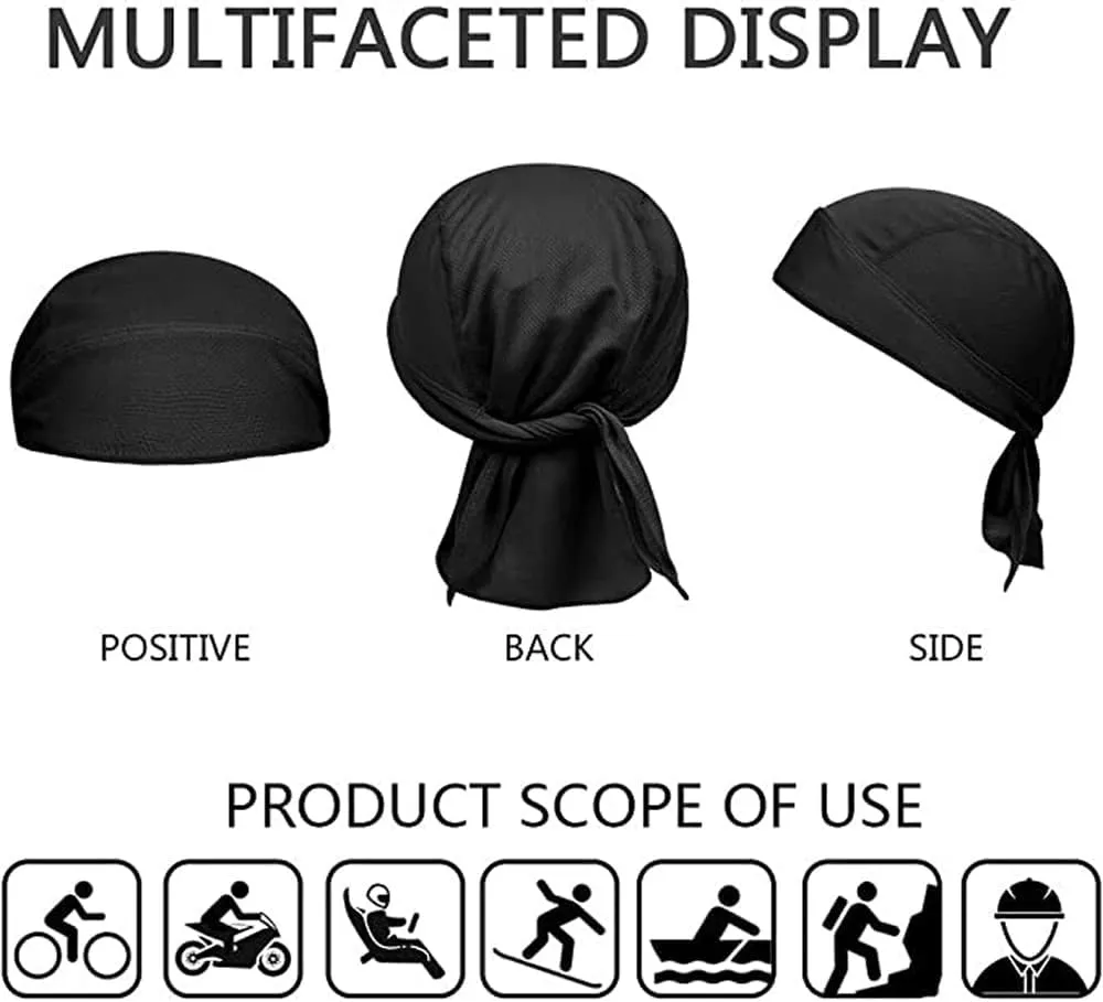 6 Pcs Cooling Cycling Caps Helmet Liner Men Women Skull Running Beanie Hat