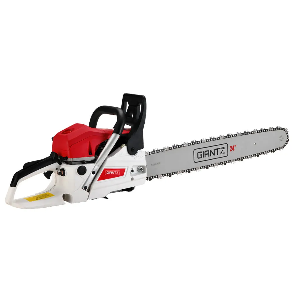 62CC Petrol Chainsaw 24" Bar, Anti-Vibration, Giantz