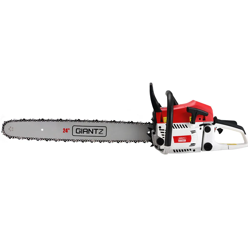 62CC Petrol Chainsaw 24" Bar, Anti-Vibration, Giantz
