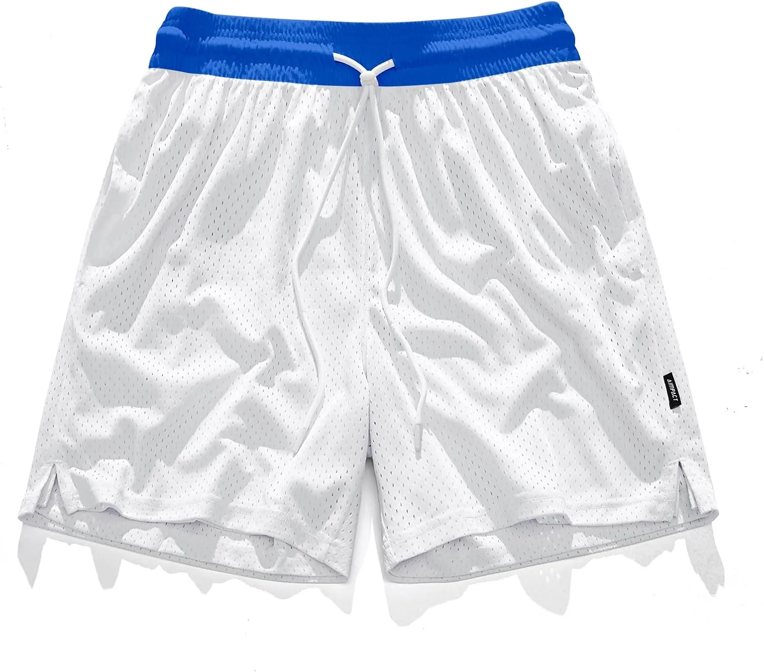 AIMPACT 7" Mens Mesh Shorts Athletic Basketball Shorts Double Layer Gym Workout Shorts with Pocket Drawstring Breathable