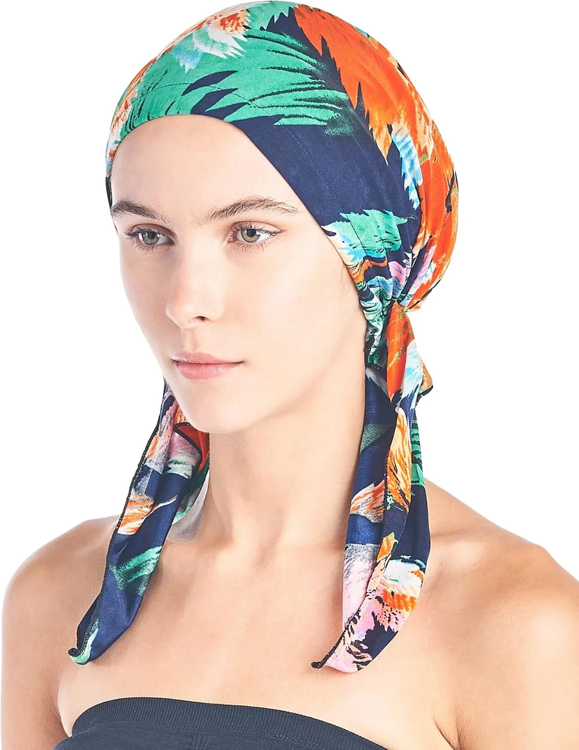 Ashford & Brooks Pre Tied Bandana Turban Chemo Head Scarf Sleep Hair Cover Hat