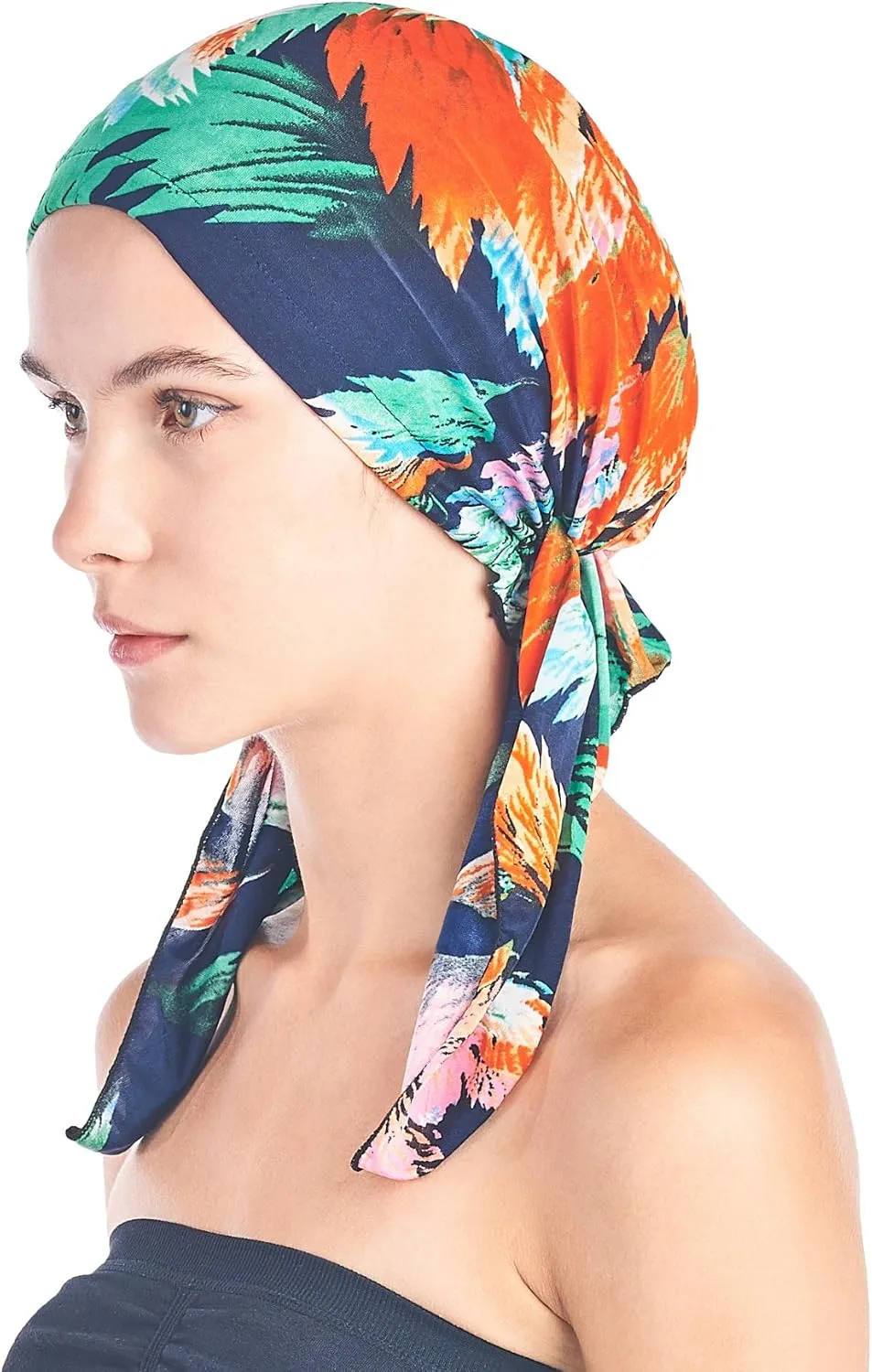 Ashford & Brooks Pre Tied Bandana Turban Chemo Head Scarf Sleep Hair Cover Hat