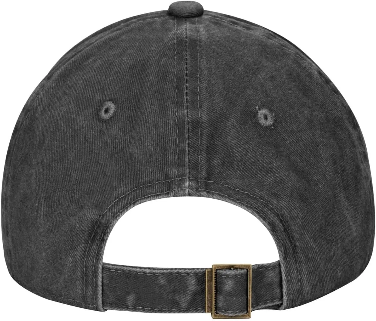 Black Creamy Ice Cream Cone Pattern Washed Cowboy Baseball Cap for Adults - Stylish and Breathable Hat
