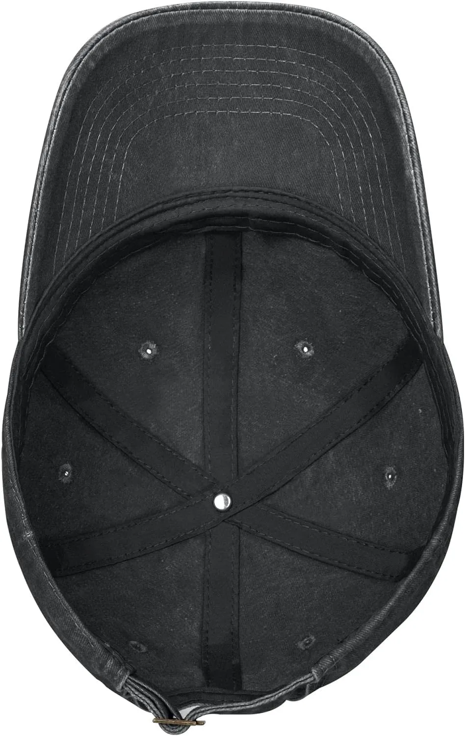 Black Creamy Ice Cream Cone Pattern Washed Cowboy Baseball Cap for Adults - Stylish and Breathable Hat
