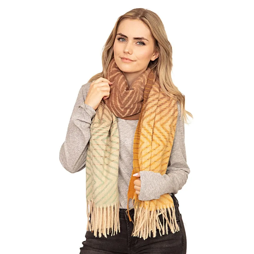 Chevron Patterned Scarf