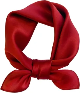 Ciormis 100% Mulberry Silk Scarf - Women's 21''/27'' Square Real Silk Hair Head Scarf Neckerchief with Gift Packaged