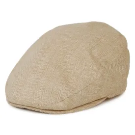 City Sport Promo Lightweight Herringbone Flat Cap - Sand