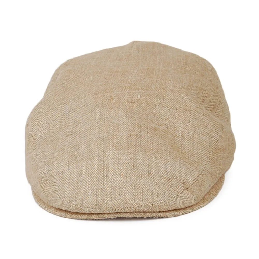 City Sport Promo Lightweight Herringbone Flat Cap - Sand