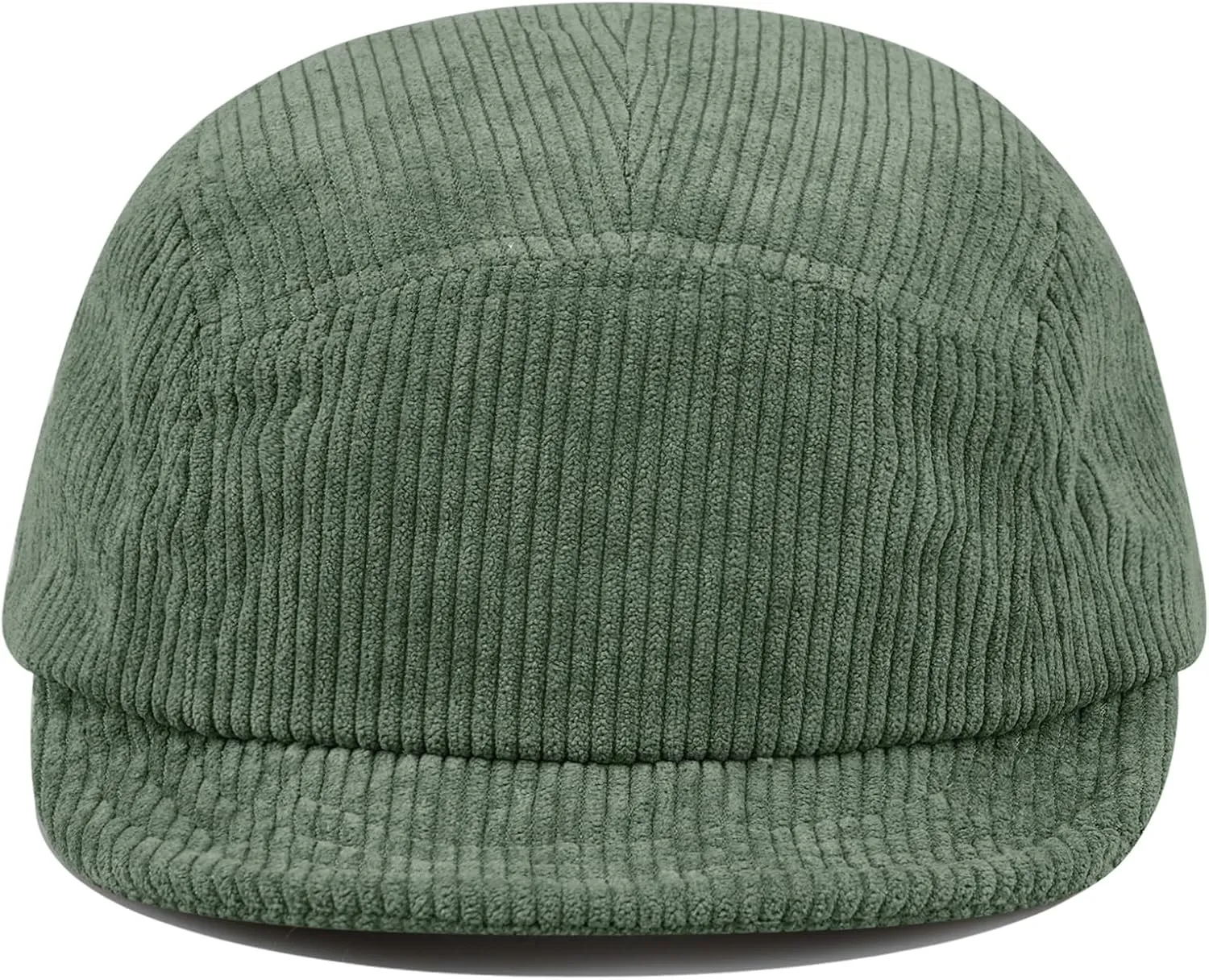 Clakllie Corduroy 5 Panel Hat Short Brim Baseball Cap Urban Street Flat Bill Hats Cooling Trucker Hats Snapback Fitted Cap