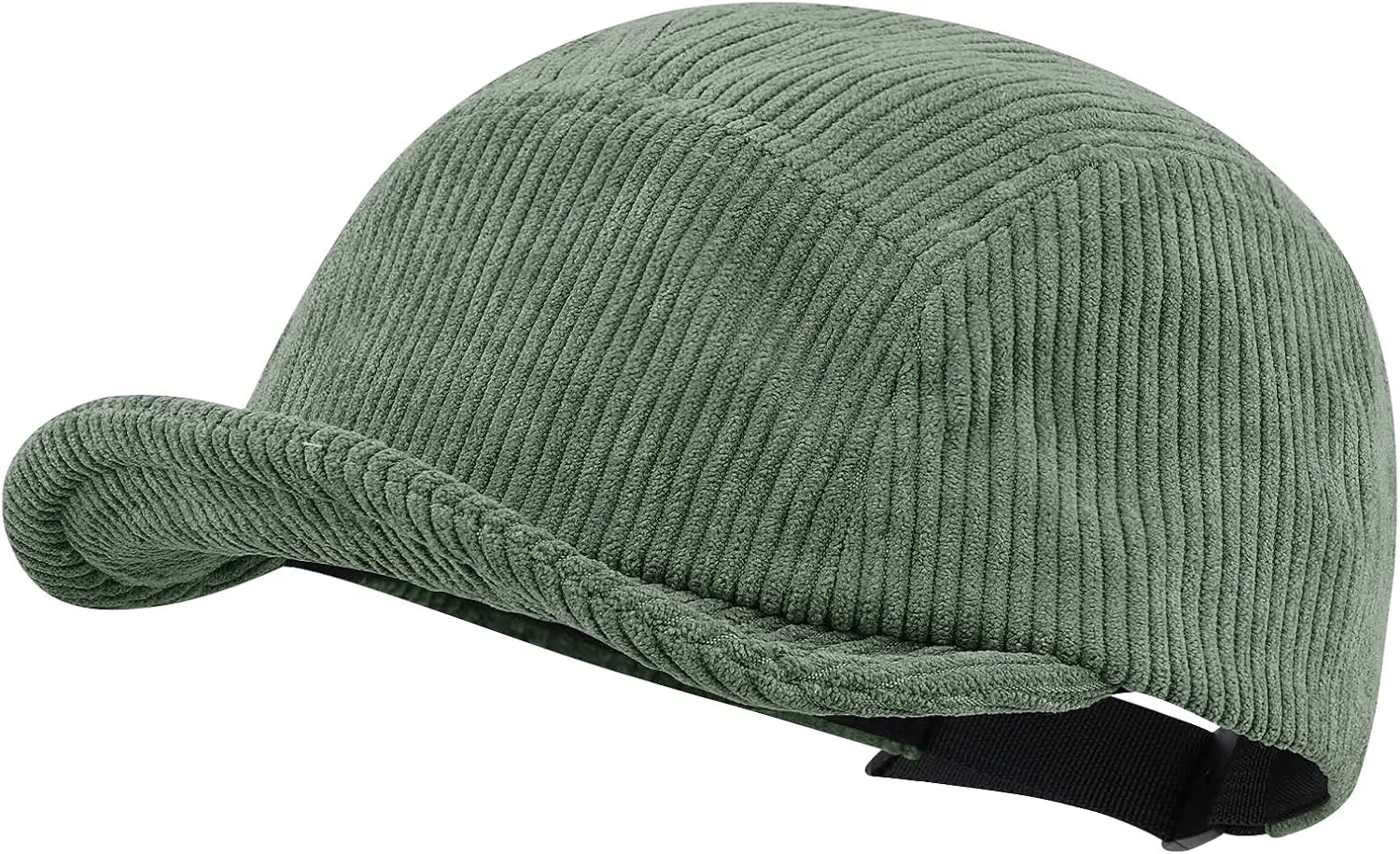 Clakllie Corduroy 5 Panel Hat Short Brim Baseball Cap Urban Street Flat Bill Hats Cooling Trucker Hats Snapback Fitted Cap
