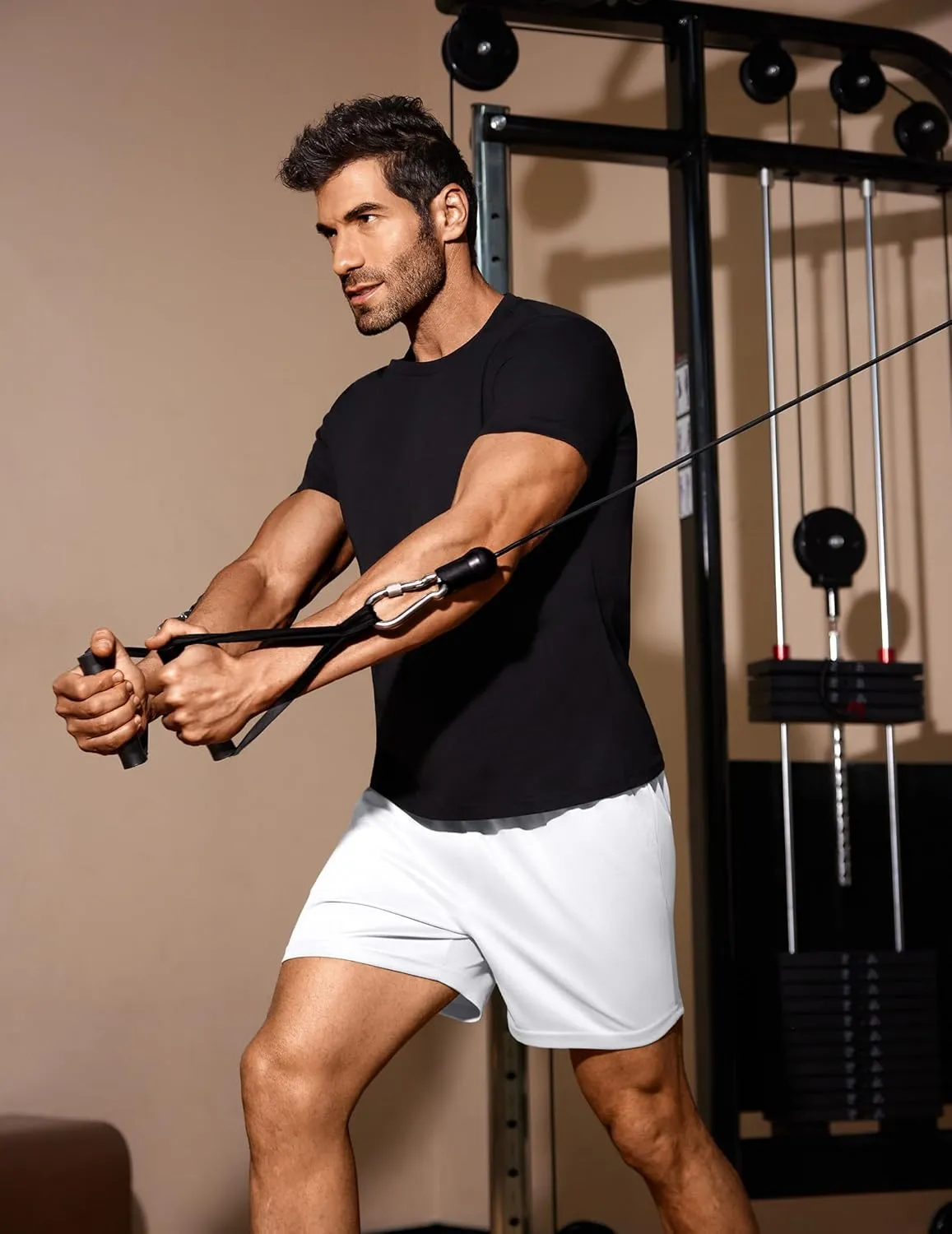 COOFANDY Men's Gym Shorts 3 Pack Mesh Athletic Workout Shorts Lightweight Quick Dry Drawstring Shorts with Pockets