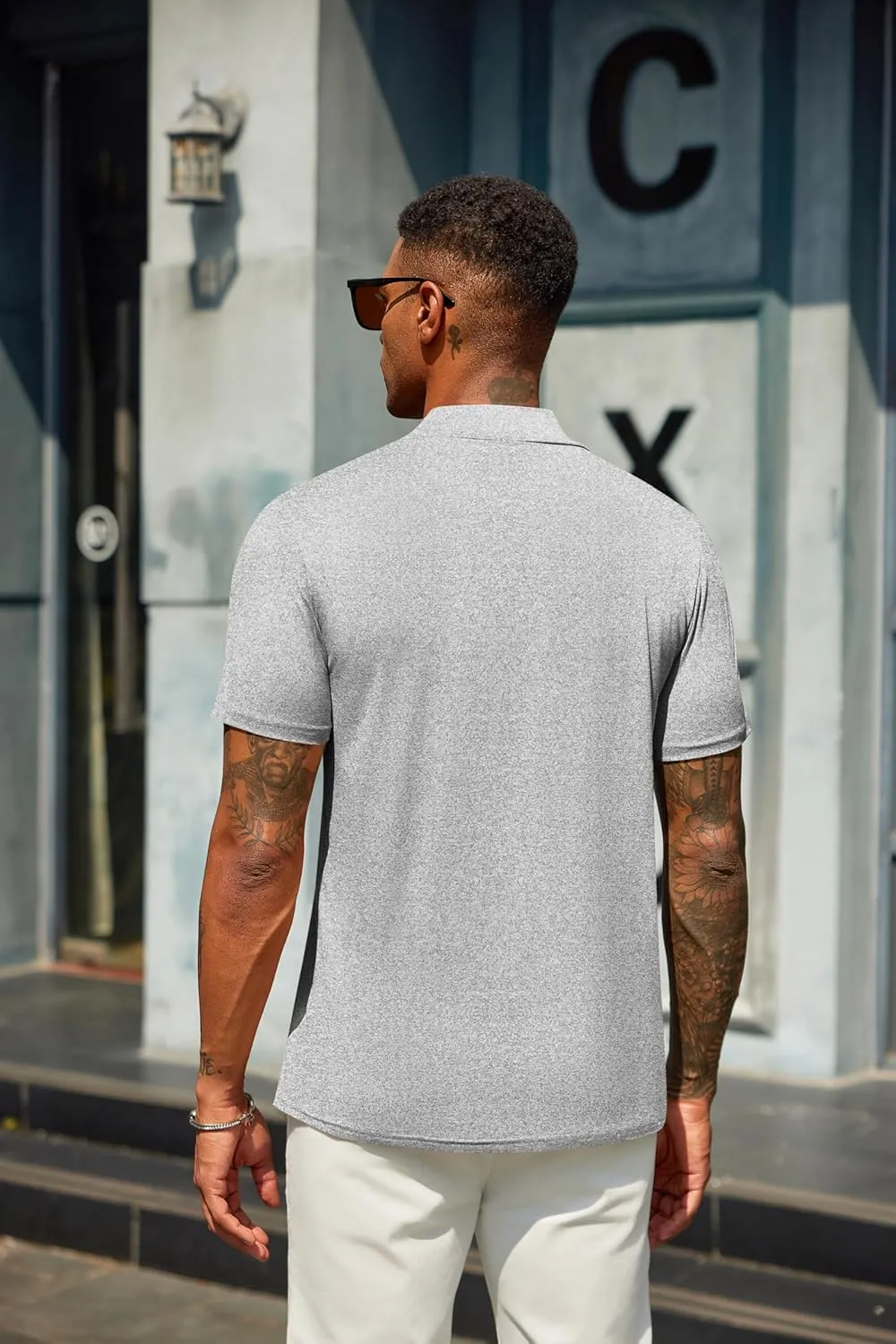 COOFANDY Men's Mock Turtleneck T Shirt Short Sleeve Slim Fit Basic Casual Undershirt Solid Color Pullover Tee