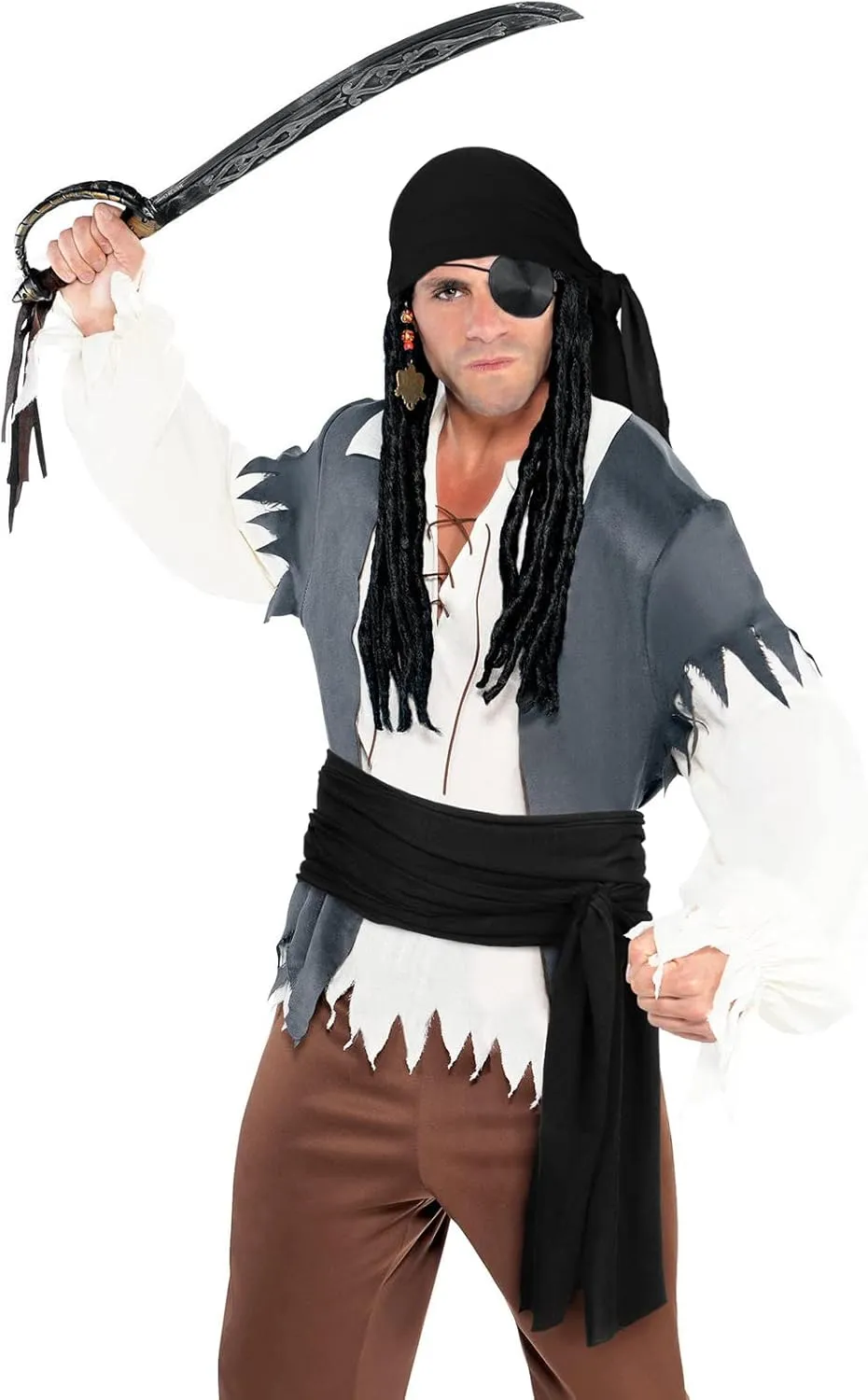 Costume Accessories: Plus Size Pirate Scarf Belt Waist Sash and Head Bandanas for Halloween Women Men