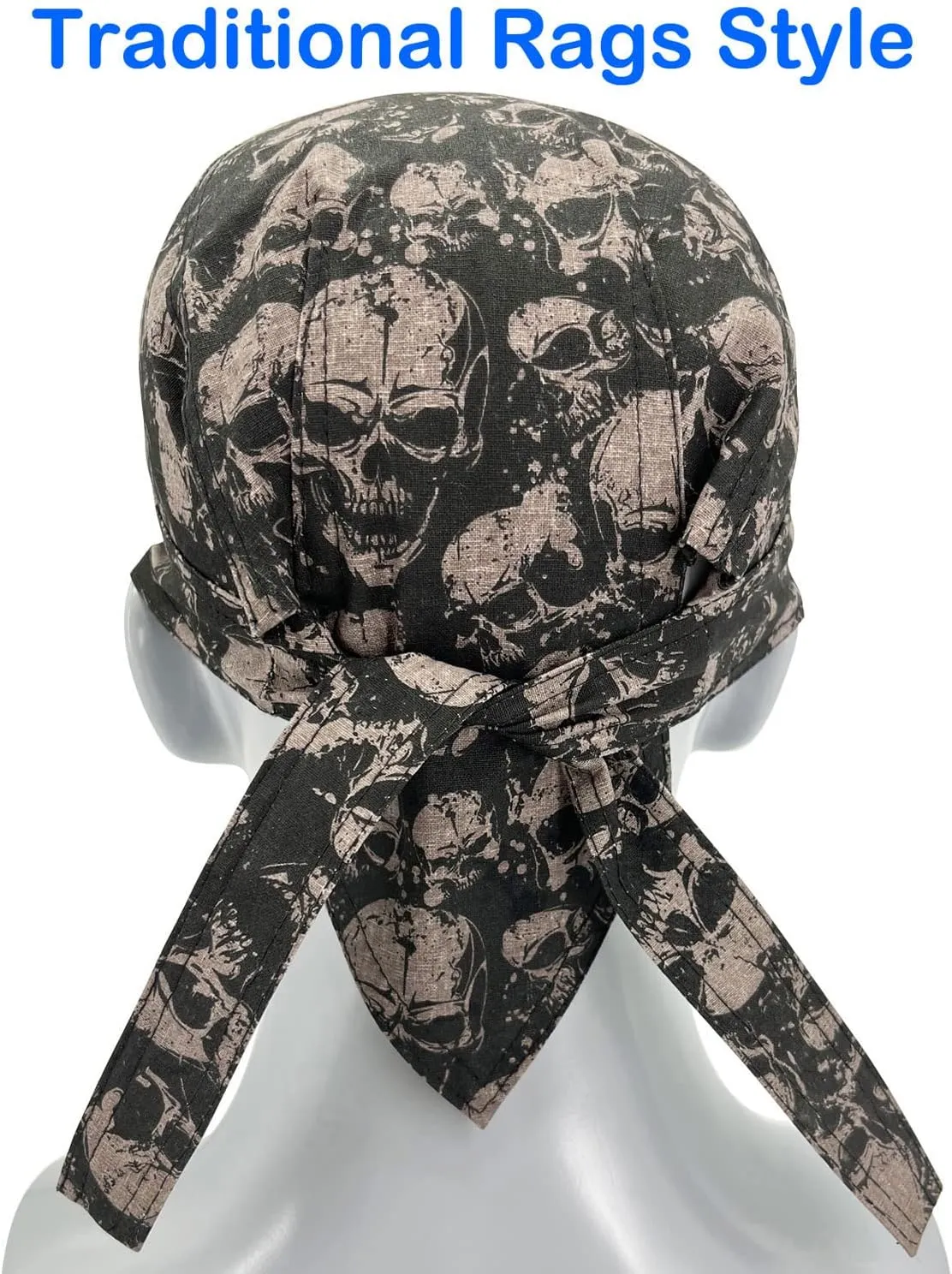 Cotton Doo Rags Skull Beanie Hat Bandana Motorcycle Dew Rag Hard Hats Liner Welder Chef Do Rags for Men and Women