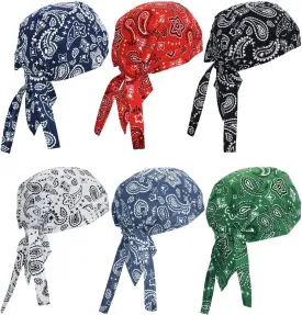 Cotton Doo Rags Skull Beanie Hat Bandana Motorcycle Dew Rag Hard Hats Liner Welder Chef Do Rags for Men and Women