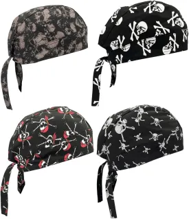 Cotton Doo Rags Skull Beanie Hat Bandana Motorcycle Dew Rag Hard Hats Liner Welder Chef Do Rags for Men and Women