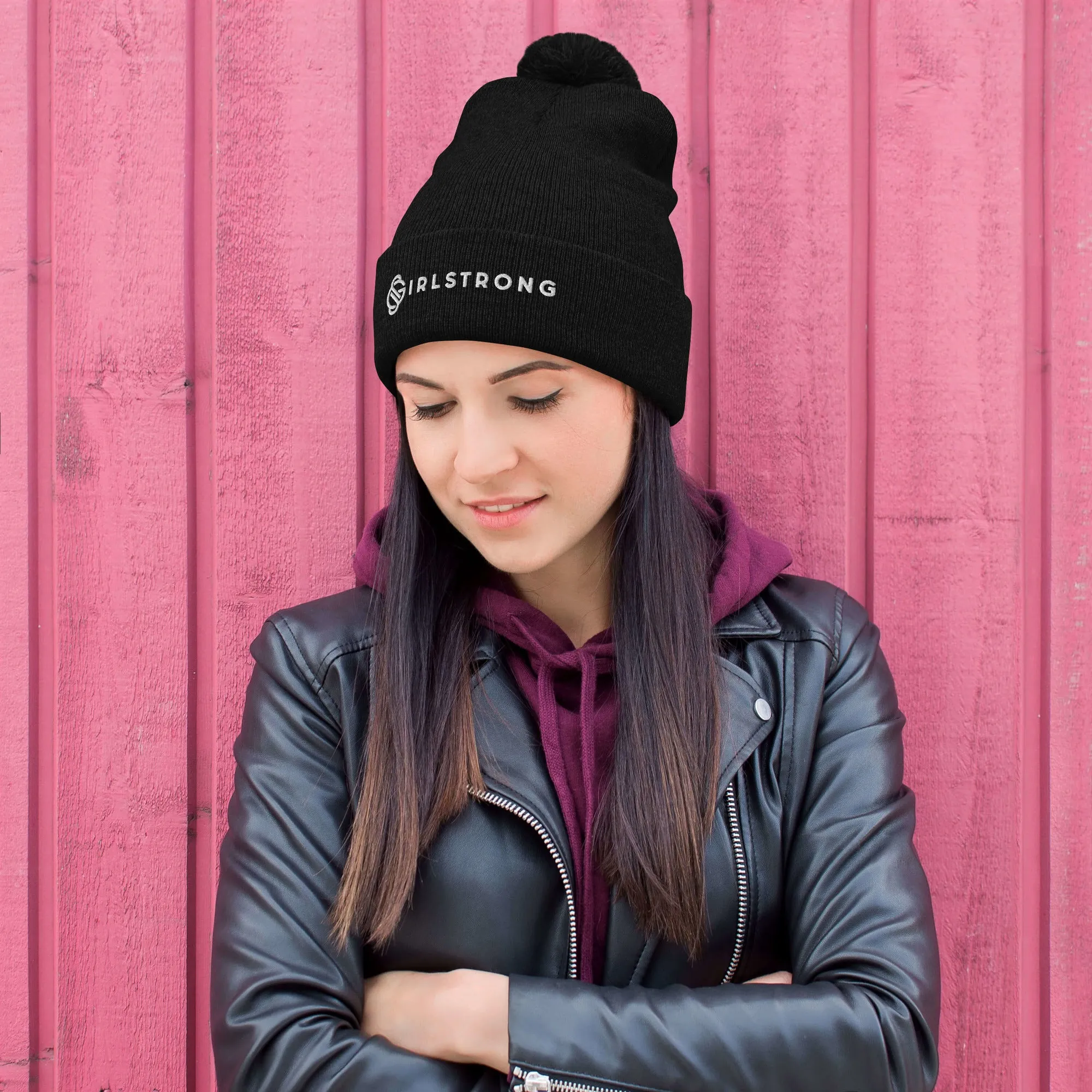COZY,WARM POM POM BEANIE GS LOGO AVAILABLE IN 12 TRENDY COLORS