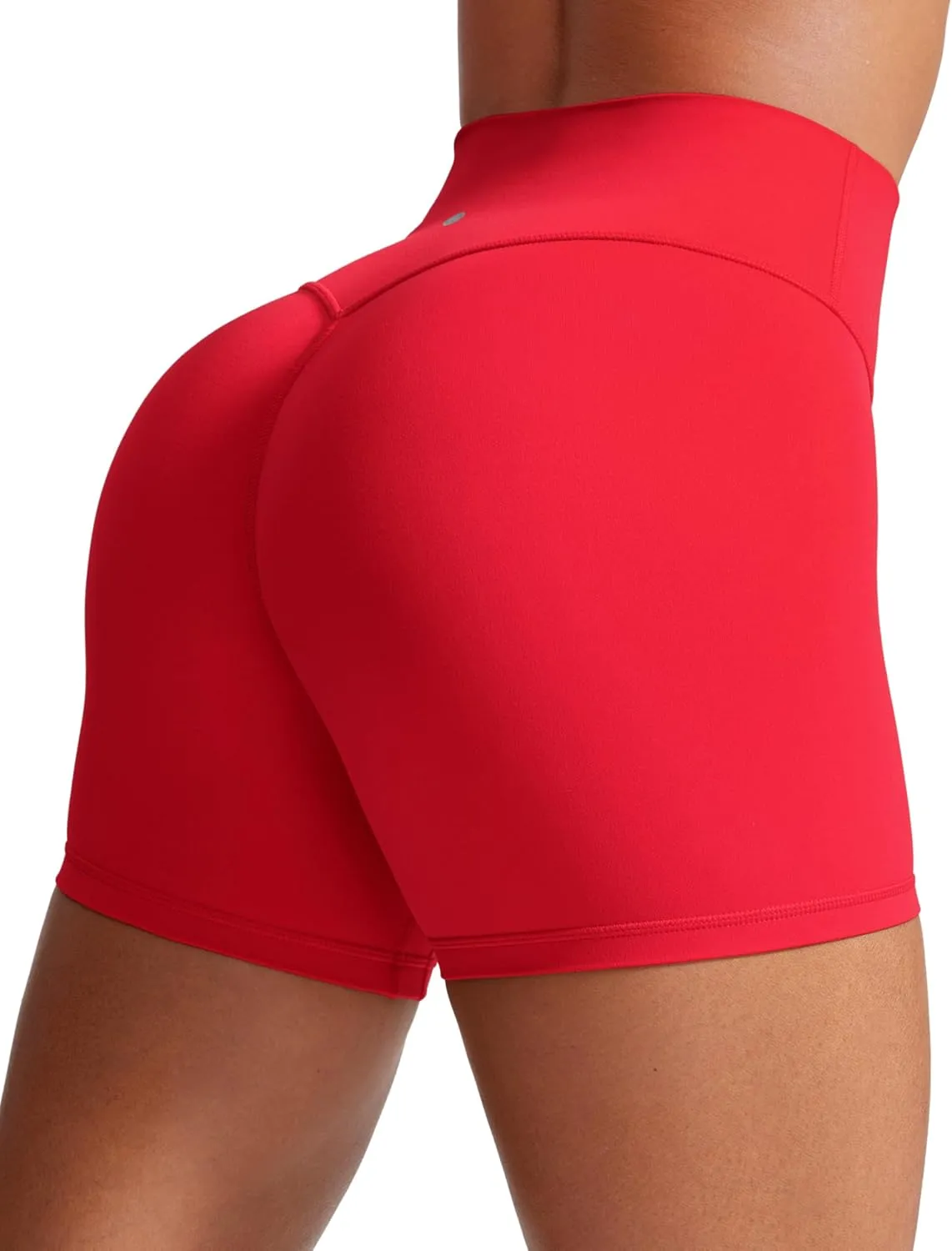 CRZ YOGA Secretsculpt Womens Butterlift High Waist Scrunch Butt Biker Shorts 4 Inches - No Front Seam Workout Gym Booty