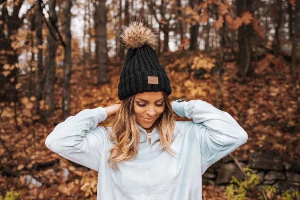 Detachable Pom Pom Toque
