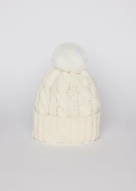 Devon Cable Beanie w/Pom