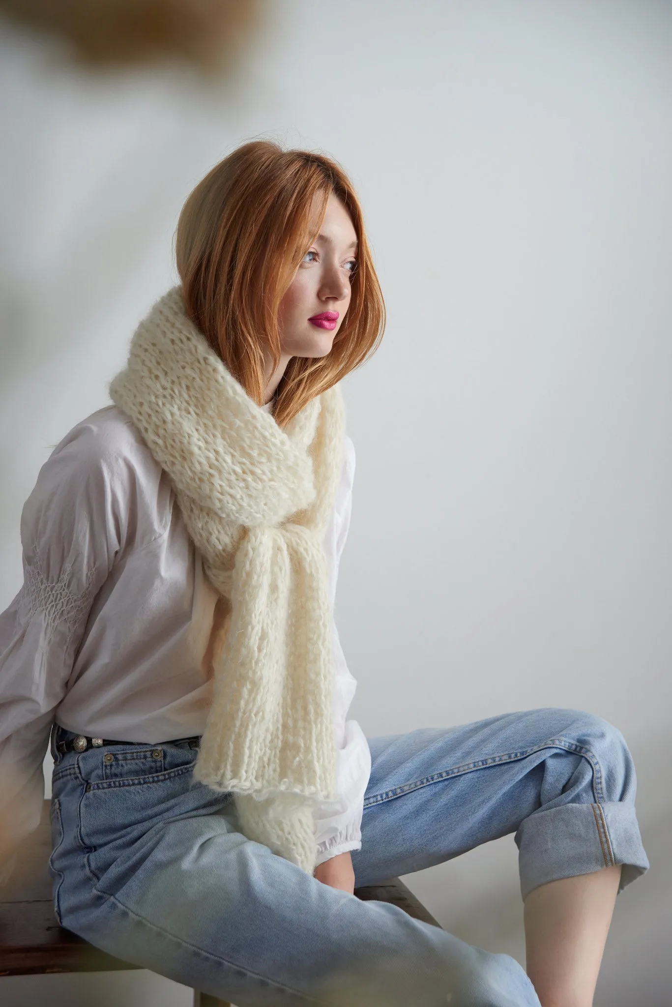 DIY Kit - Stockinette Scarf - Mohair So Soft