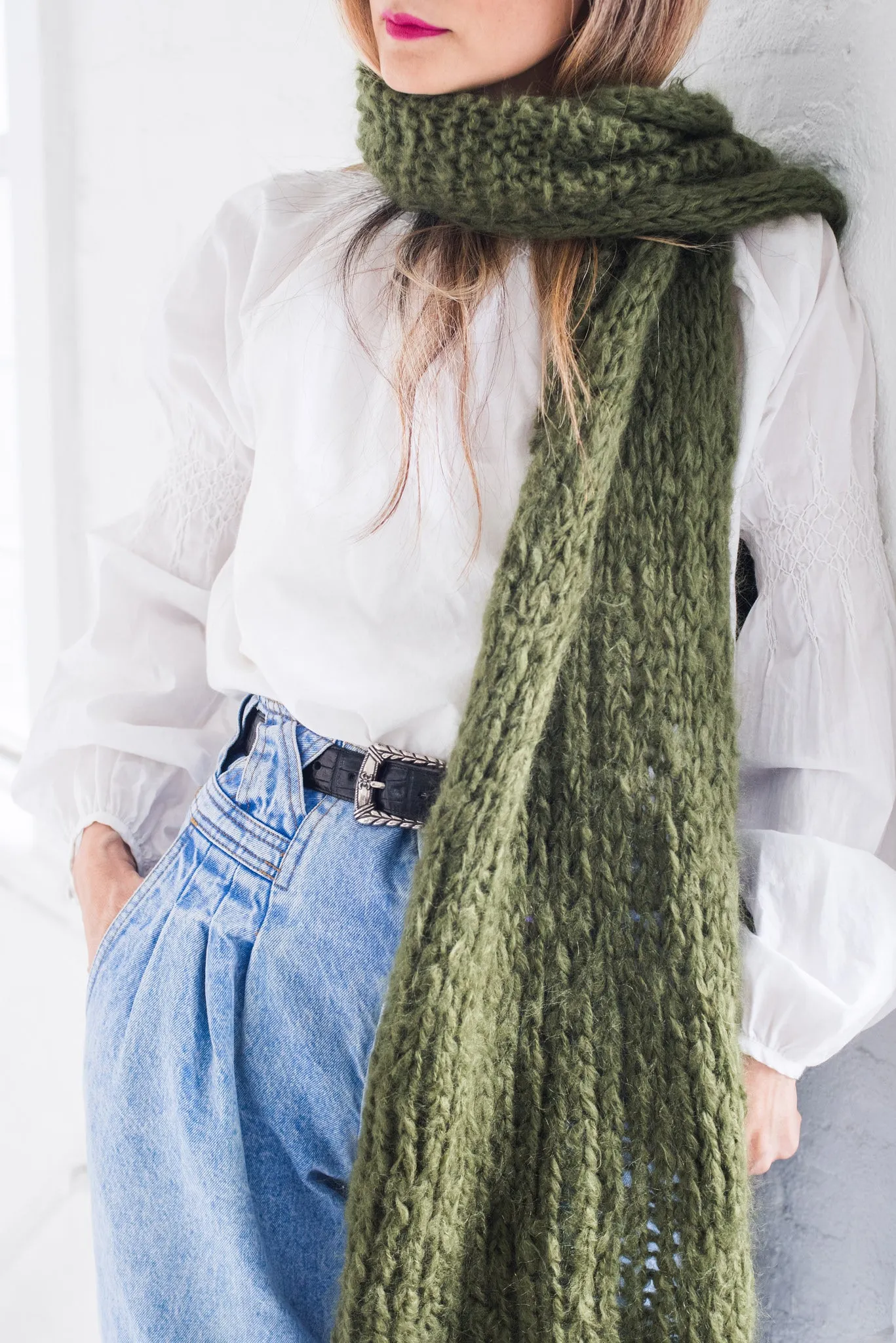 DIY Kit - Stockinette Scarf - Mohair So Soft