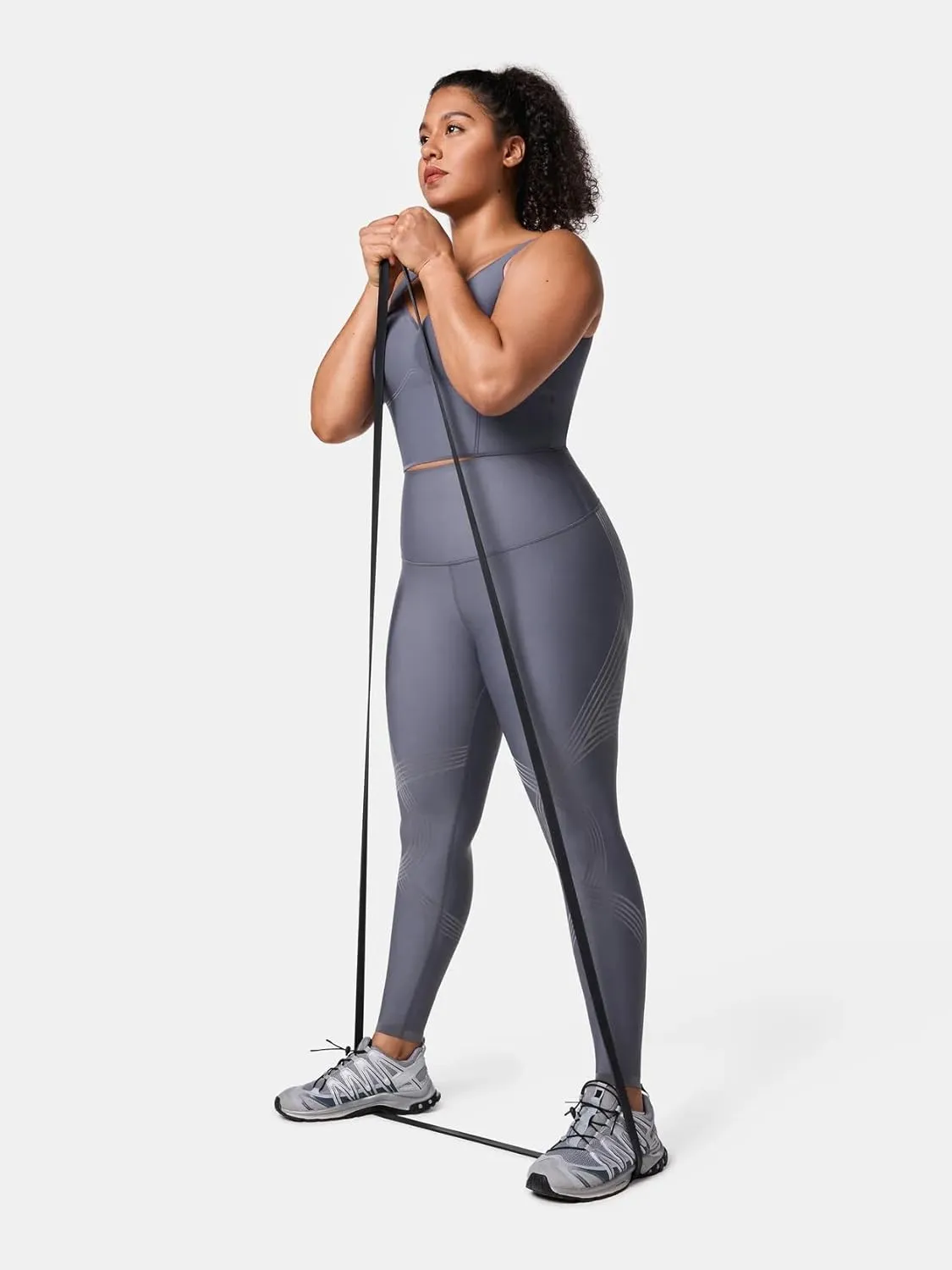 Fanka Compression Body Sculpt Side Pocket Leggings for Women No See Through Reversible Wear High Waisted Yoga Pants Workout