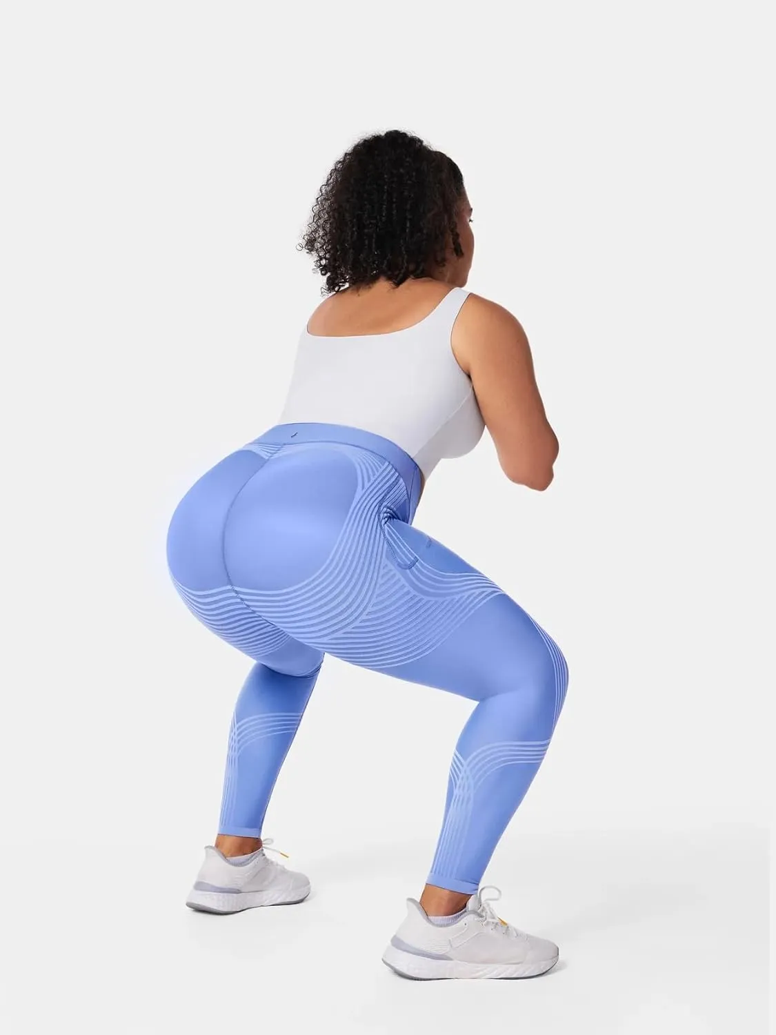 Fanka Compression Body Sculpt Side Pocket Leggings for Women No See Through Reversible Wear High Waisted Yoga Pants Workout