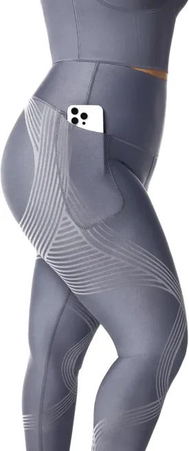 Fanka Compression Body Sculpt Side Pocket Leggings for Women No See Through Reversible Wear High Waisted Yoga Pants Workout