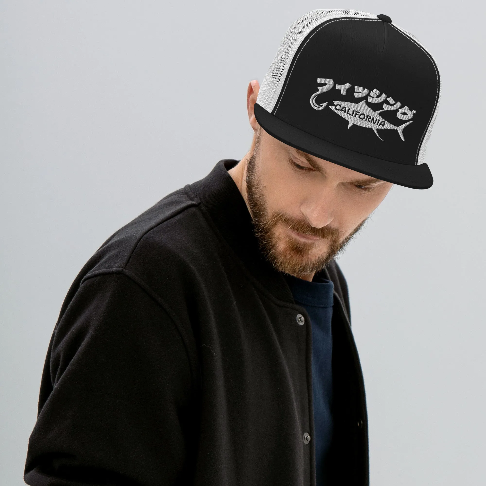 Fishing  California, Japanese katakana, Trucker Cap