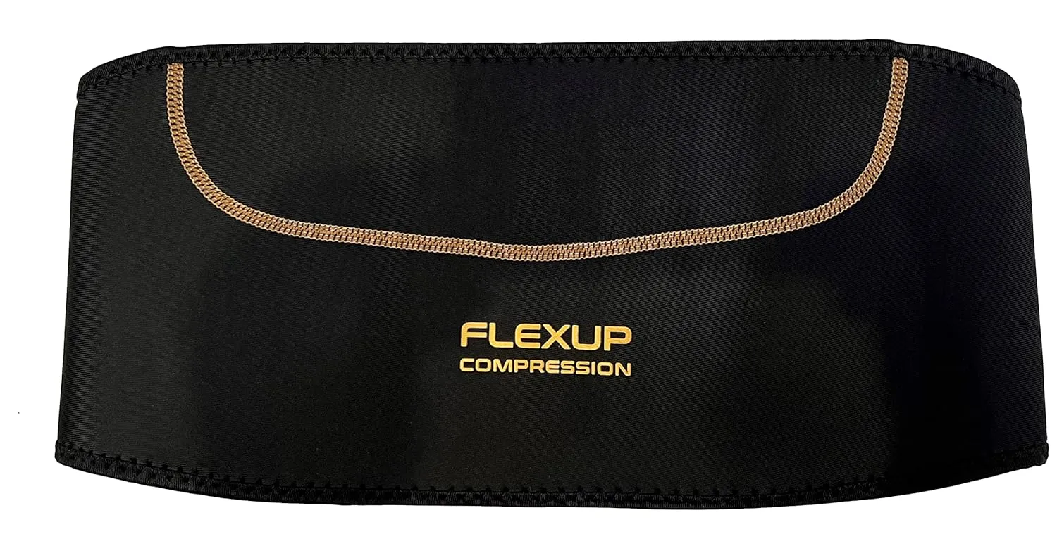 Flexup Lower Back Support Brace, Lumbar Support Belt, Lightweight Flexible Copper Infused Compression Back Brace for Men and Women for Everyday Use (S/M)