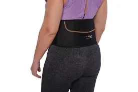Flexup Lower Back Support Brace, Lumbar Support Belt, Lightweight Flexible Copper Infused Compression Back Brace for Men and Women for Everyday Use (S/M)