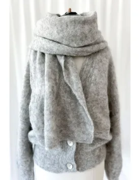 Fluffy Scarf Pearl Grey