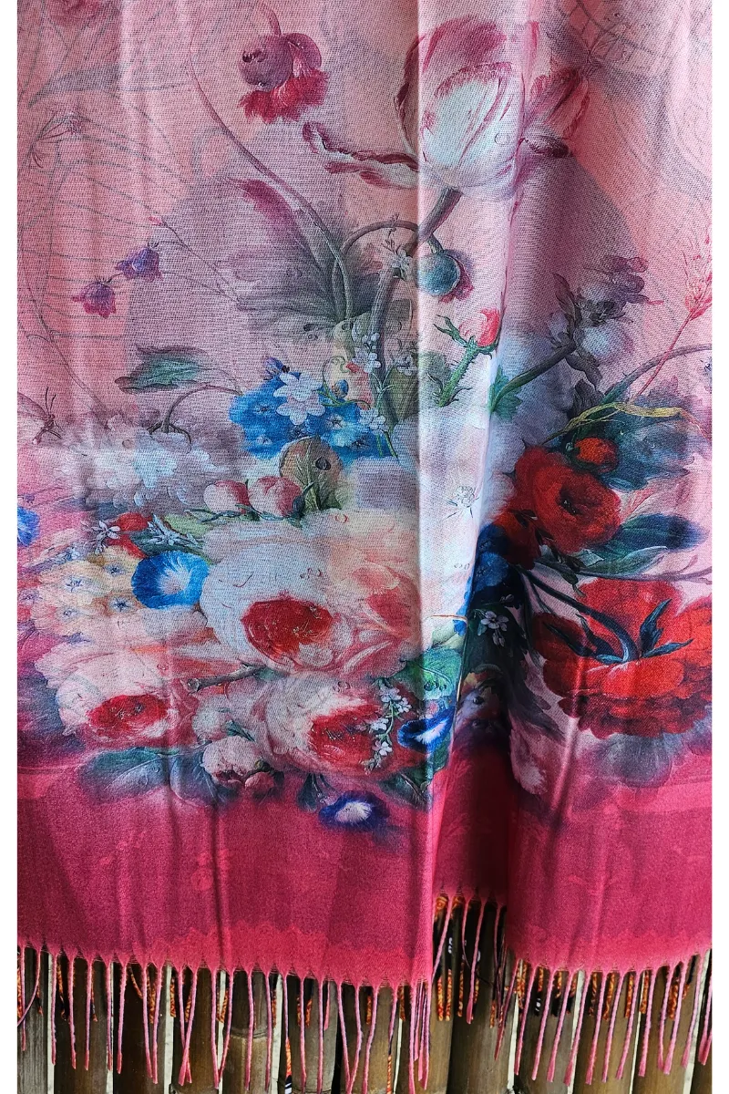 Frida Kahlo Cashmere Butterfly Reversible Scarf