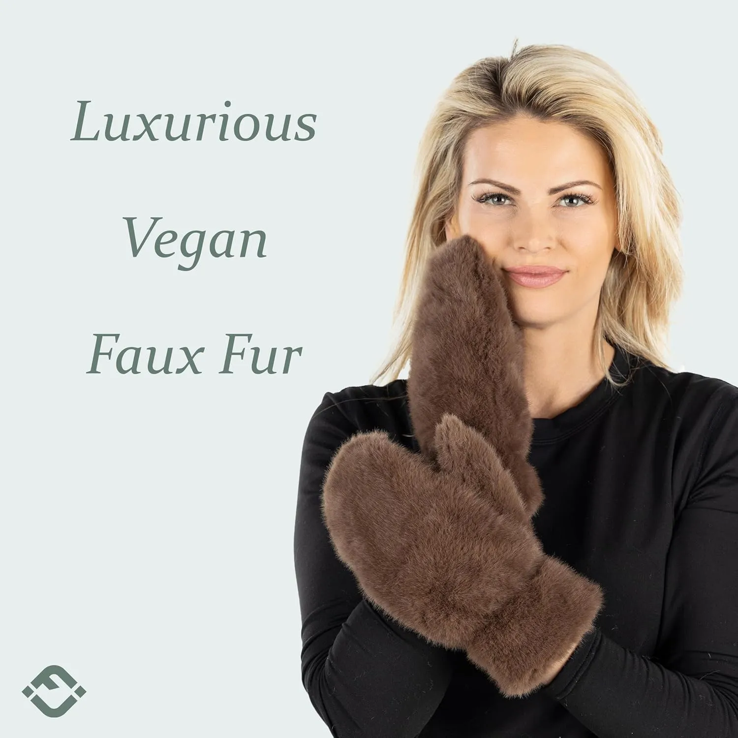 Funky Junque Fuzzy Mittens for Women Faux Fur Cold Weather Gloves Fleece Lined Cute Furry Fluffy Warm Winter Fashion