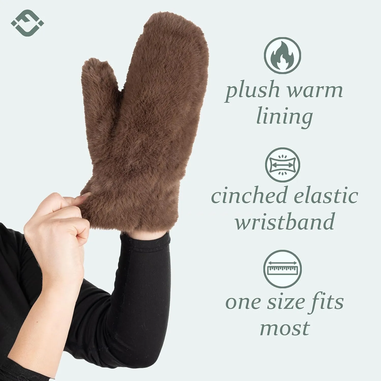 Funky Junque Fuzzy Mittens for Women Faux Fur Cold Weather Gloves Fleece Lined Cute Furry Fluffy Warm Winter Fashion