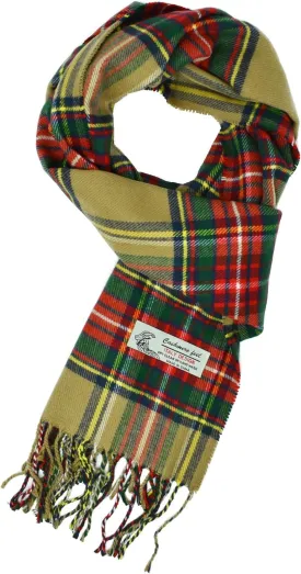 Glory Max Scottish Stewart Tartan Plaid Luxurious Winter Scarf Soft Cashmere Feel 72"x12"