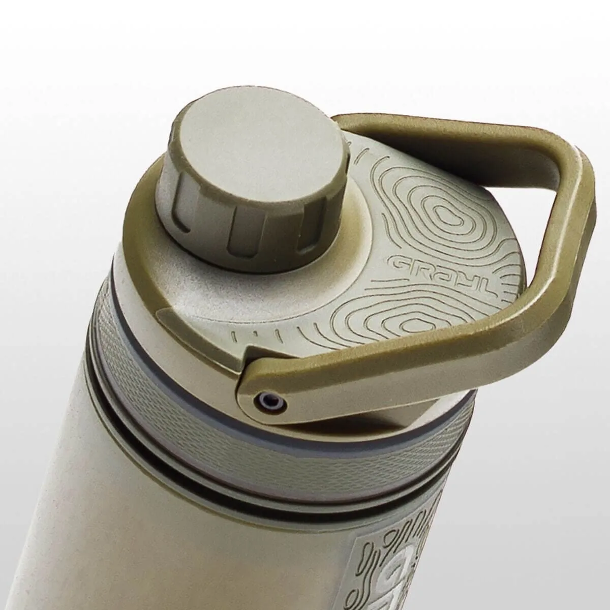 Grayl UltraPress Purifier bottle, olive gray