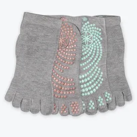 Grippy Classic Yoga Socks - 2 Pack