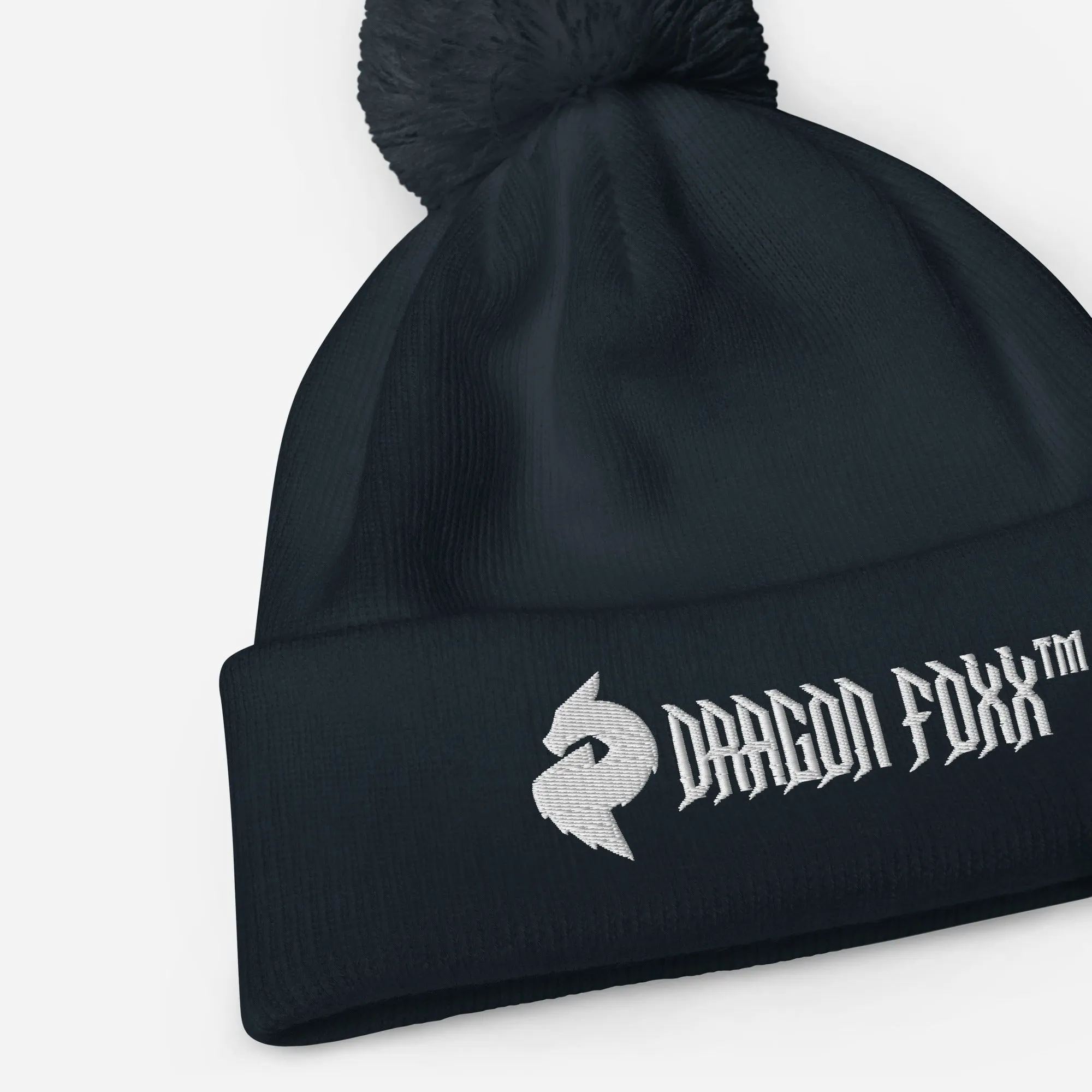 His or Hers Dragon Foxx™ Pom pom beanie in 6 Colors