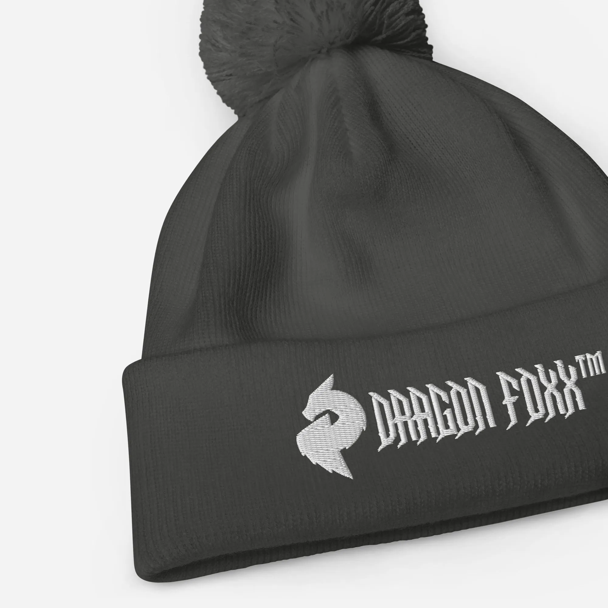 His or Hers Dragon Foxx™ Pom pom beanie in 6 Colors