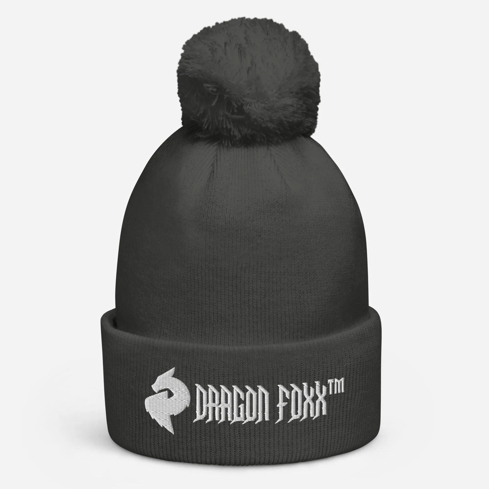 His or Hers Dragon Foxx™ Pom pom beanie in 6 Colors