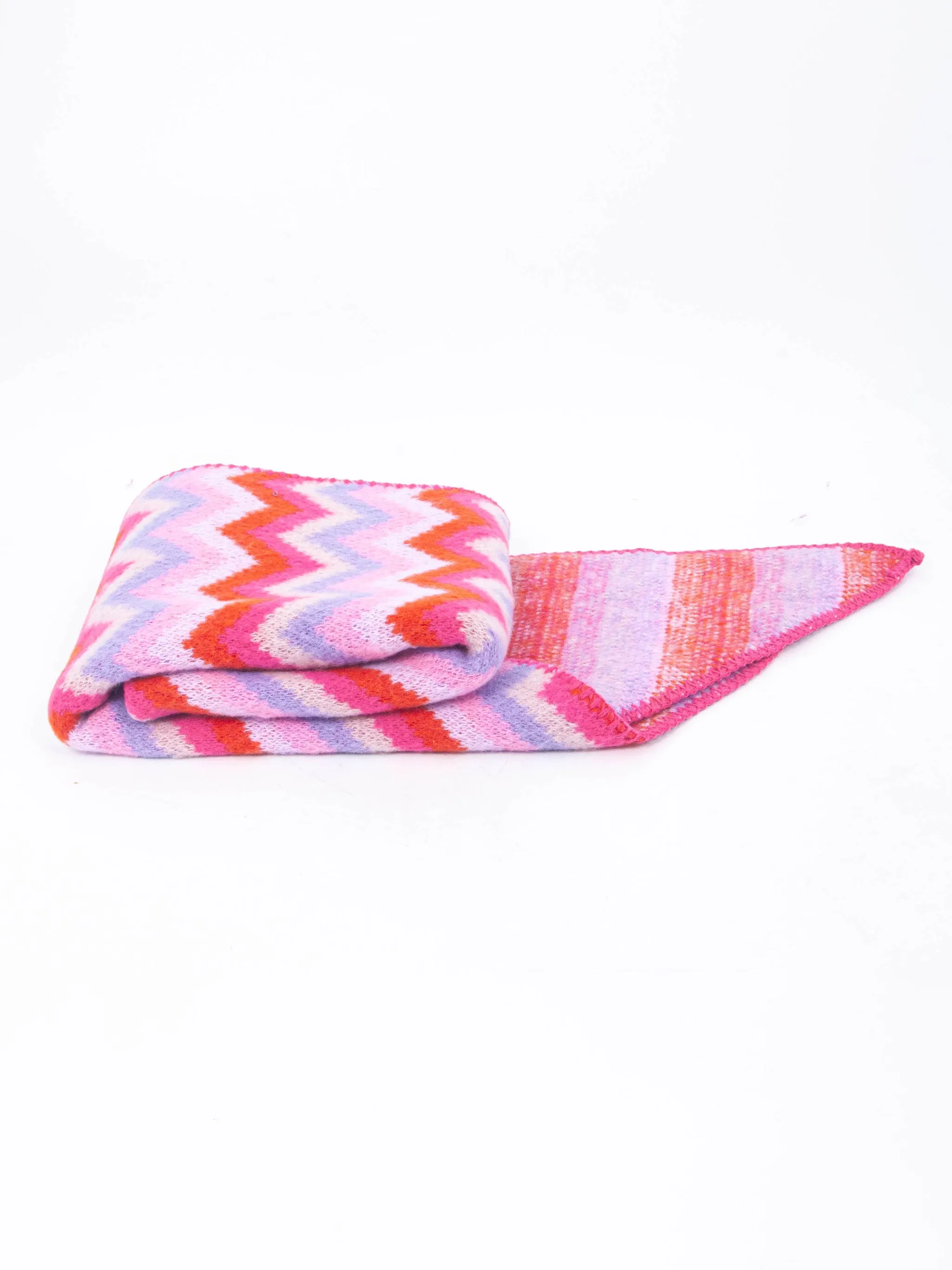 Honor Heavyweight Scarf - Pink/Lilac, Zig Zag