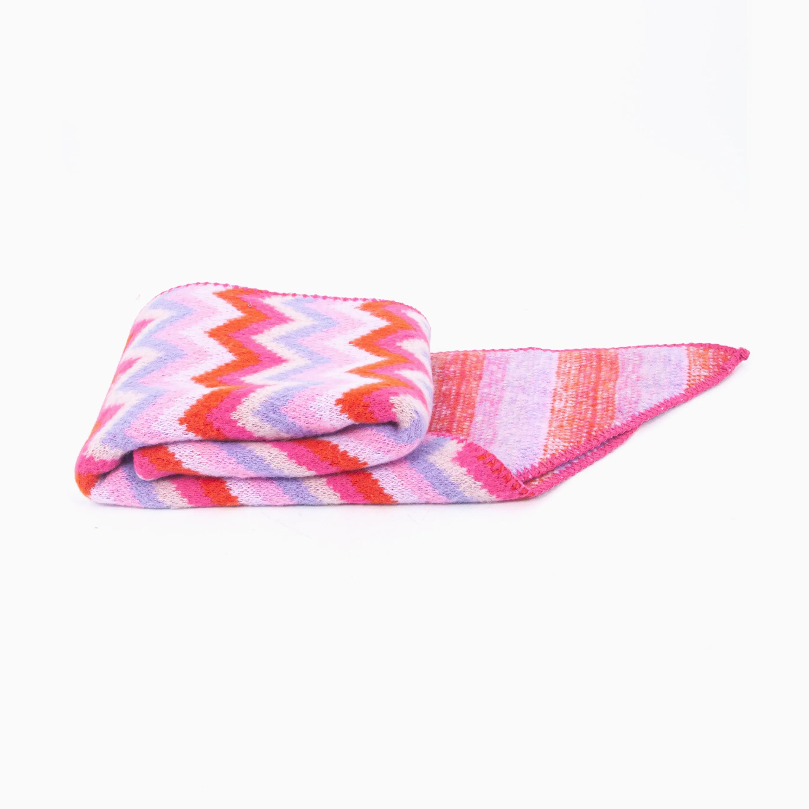 Honor Heavyweight Scarf - Pink/Lilac, Zig Zag