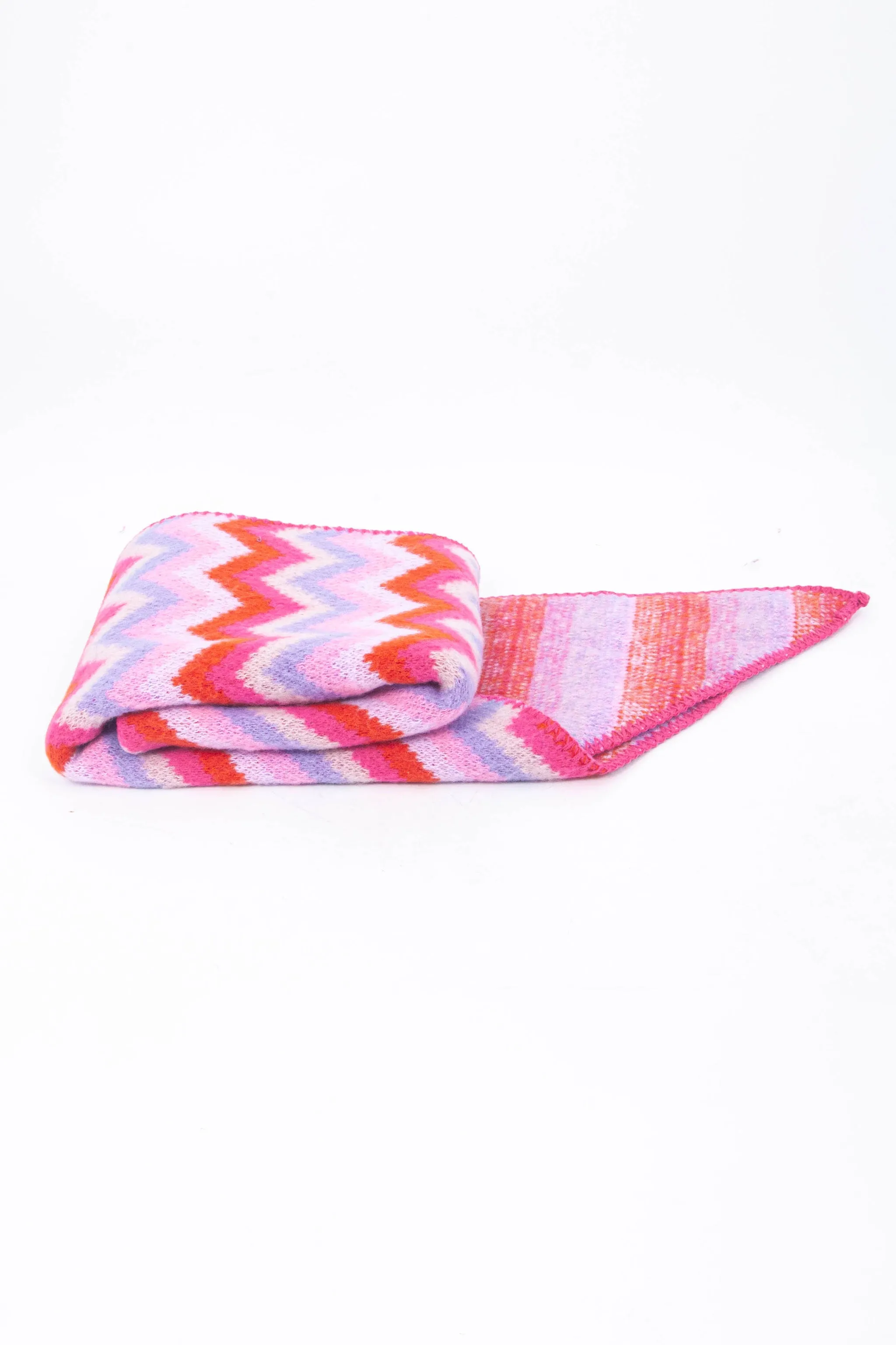 Honor Heavyweight Scarf - Pink/Lilac, Zig Zag