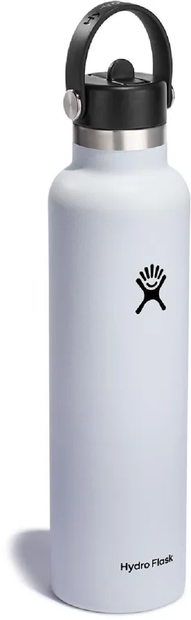 Hydro Flask Vacuum Water Bottle with Standard Neck and Flex Cap white