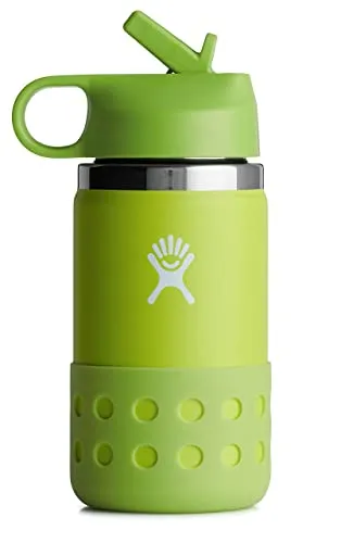 Hydro Flask Wide Mouth 2.0 Kids Bottle with Straw Lid - 12 Oz