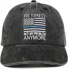 InnoBeta Funny Gifts Cap for Police Officer Retirement, Adjustable Embroidered Baseball Hat, Gifts for Retired Police Officers Men, Law Enforcement, Correctional Officer, Cops Black