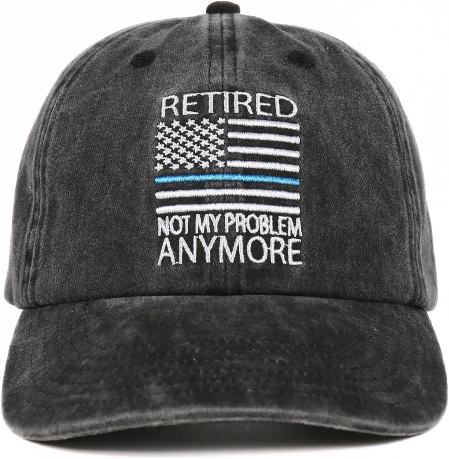InnoBeta Funny Gifts Cap for Police Officer Retirement, Adjustable Embroidered Baseball Hat, Gifts for Retired Police Officers Men, Law Enforcement, Correctional Officer, Cops Black