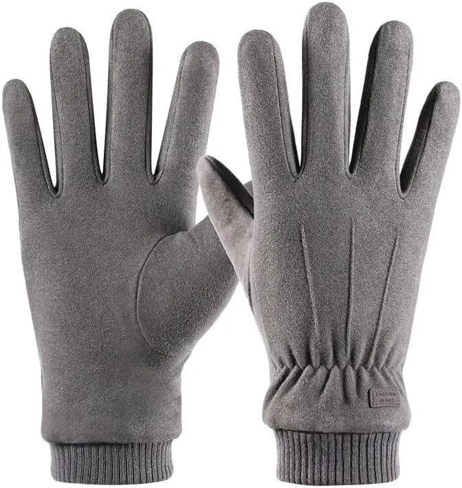INOGIH Womens Winter Fleece-Lined Warm-Gloves - Soft Warm Touchscreen-Texting Gloves for Driving Cyling Cold Weather